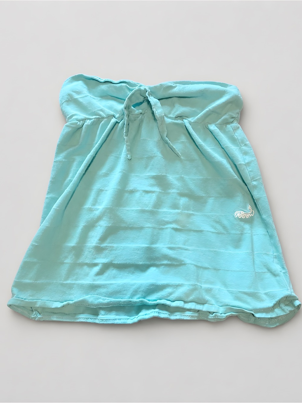 Volcom Aqua Strapless Tube Top with Tie Detail